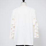 (yori) Dry Oxford Ribbon Sleeve Jacket