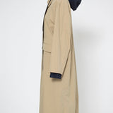 (yori) Hooded Single Long Coat