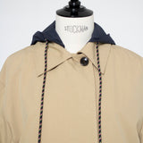 (yori) Hooded Single Long Coat