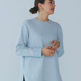 Basic French Terry Rounded Hem T-shirt