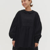 Flat Collar Sheer Blouse