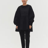 Flat Collar Sheer Blouse