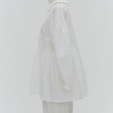 Flat Collar Sheer Blouse