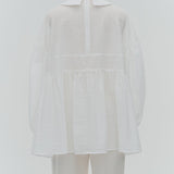 Flat Collar Sheer Blouse