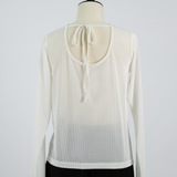 Sheer Velour Backless Tee