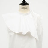 Drape Collar Blouse
