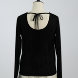 Sheer Velour Backless Tee