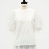 Lilac Jacquard Puff Sleeve Top