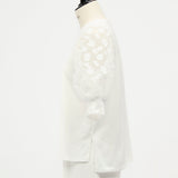 Lilac Jacquard Puff Sleeve Top