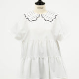 Dot Scallop Tiered Top