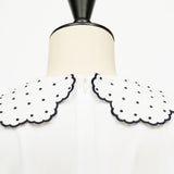 Dot Scallop Tiered Top
