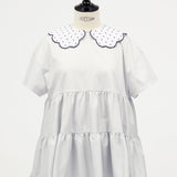 Dot Scallop Tiered Top