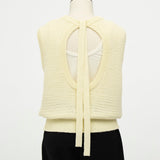 Tape Yarn Back Open Knit