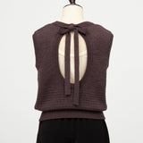 Tape Yarn Back Open Knit